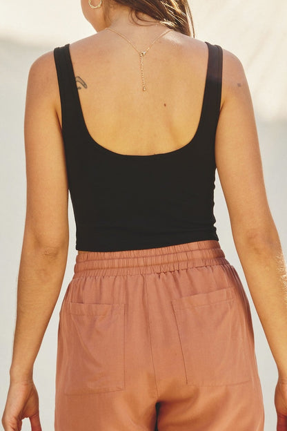 Double Scoop Baby Tank | Black