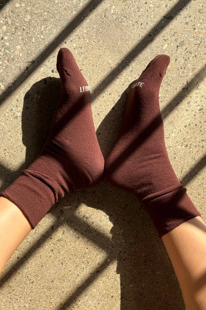 Breezy Sneaker Socks | Dark Cacao