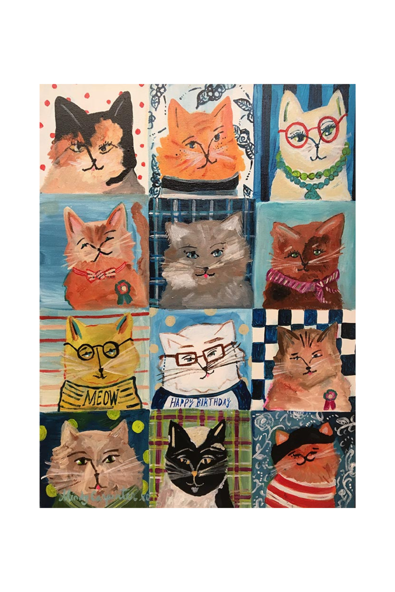 Happy Birthday Cats Card