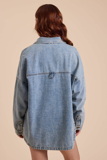 Rosewood Oversized Shacket | Light Denim