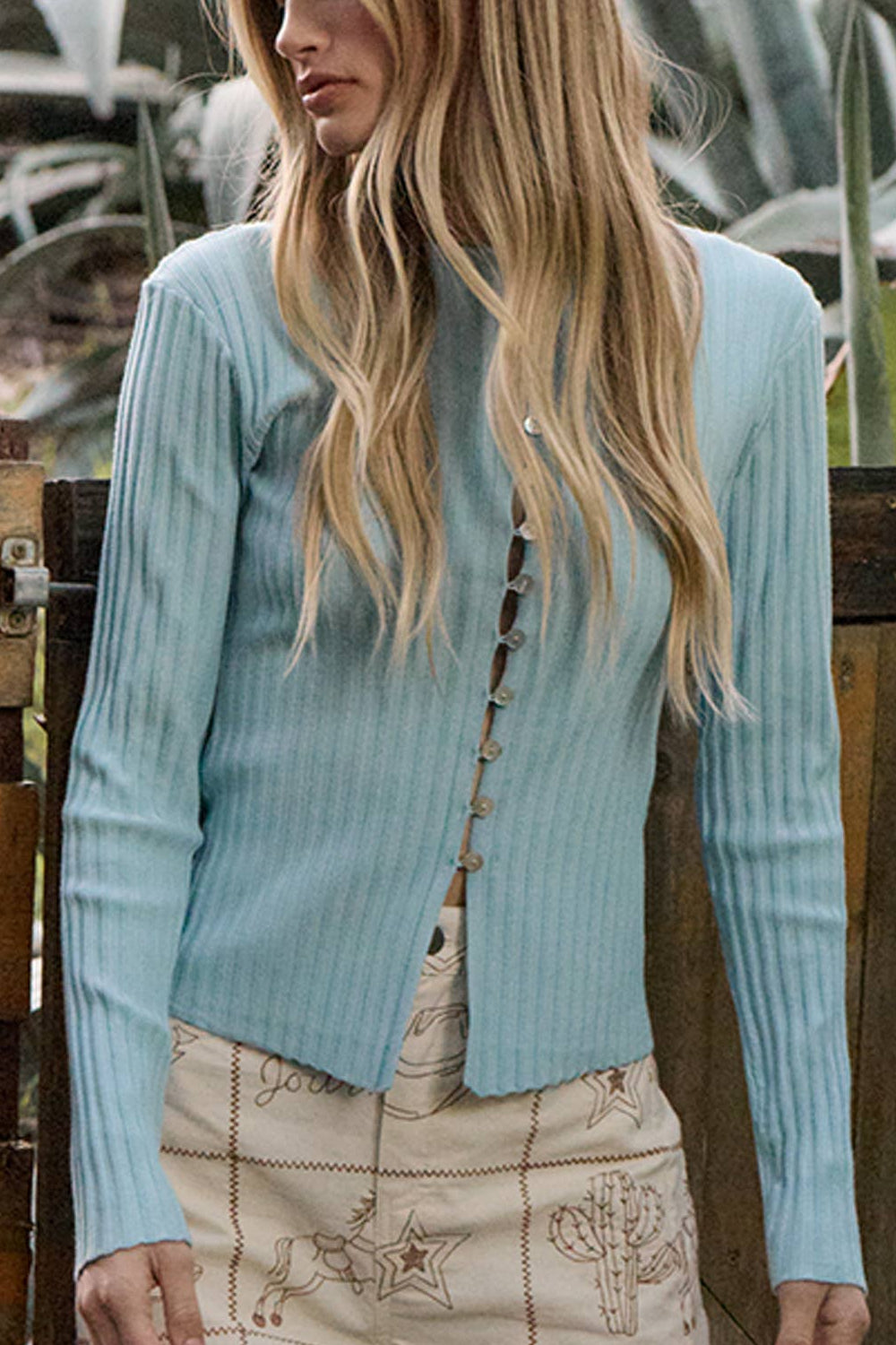 Need Space Long Sleeve Top | Blue
