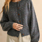 Speckled Balloon Sleeve Cardigan