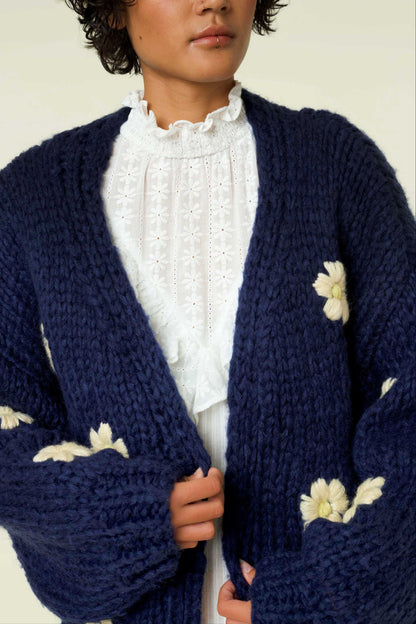 Flower Loose Knit Cardigan