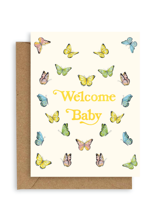 Butterflies Baby Card