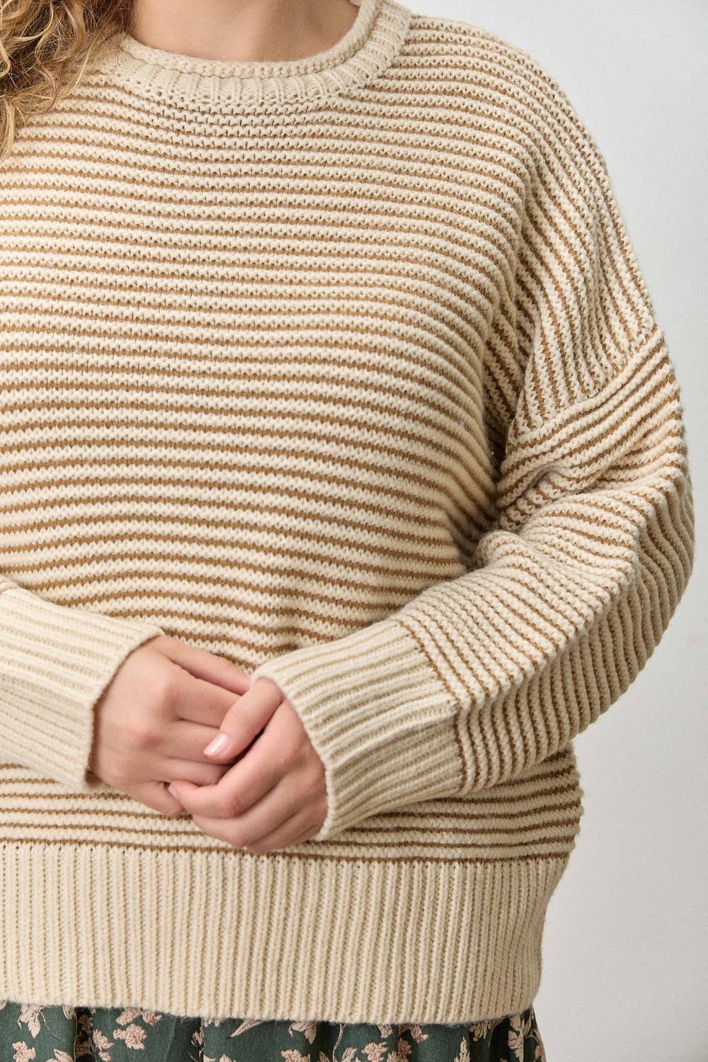 Roll Neck Stripe Sweater | Extended