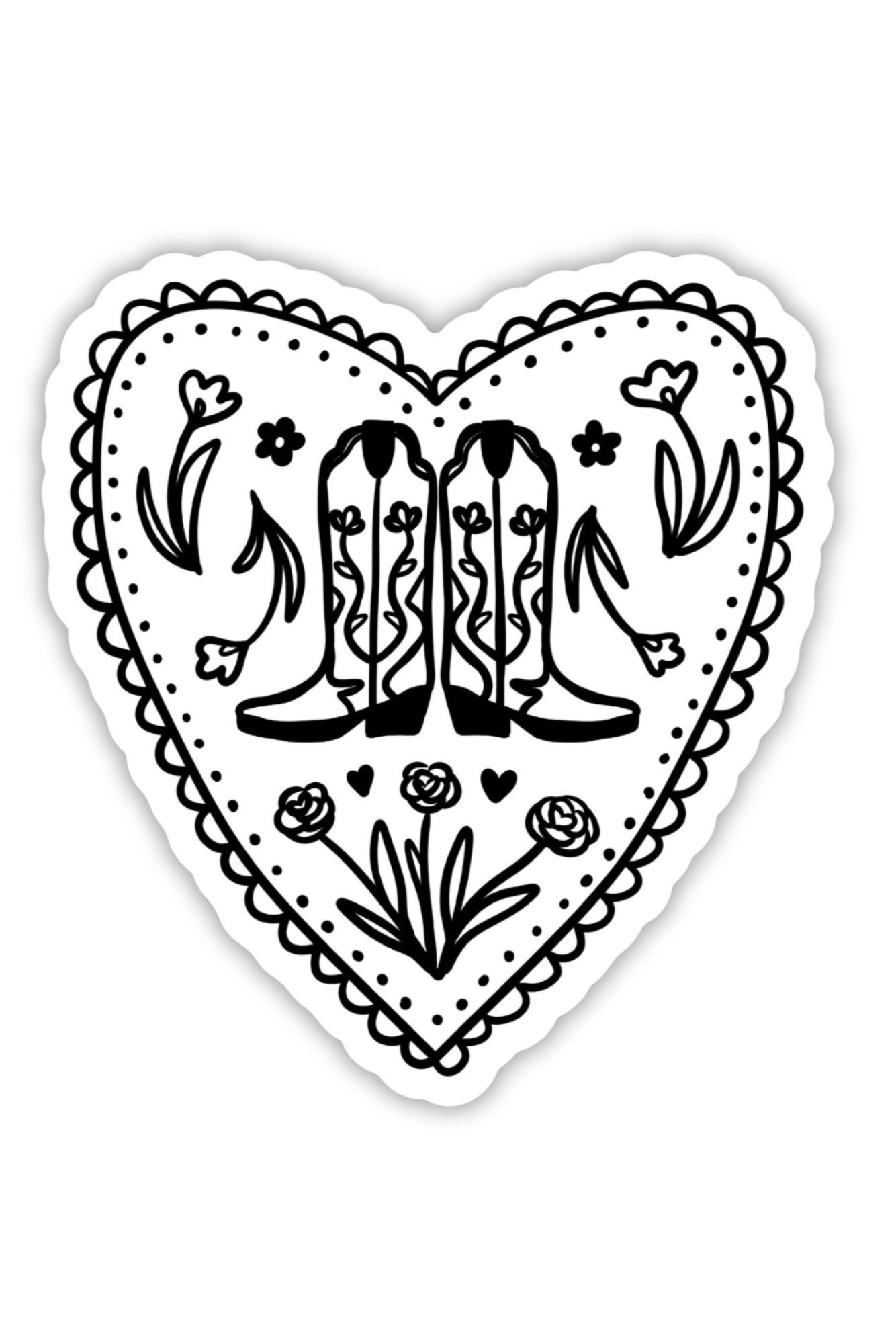 Cowgirl Heart Die-Cut Sticker