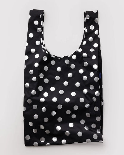 Big BAGGU | Silver Metallic Polka Dot
