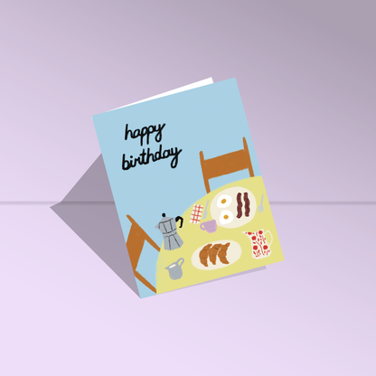 Birthday Breakfast Greeting Card