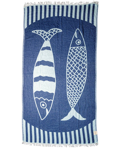 Sardine Beach Towel | Hot Pink + Orange