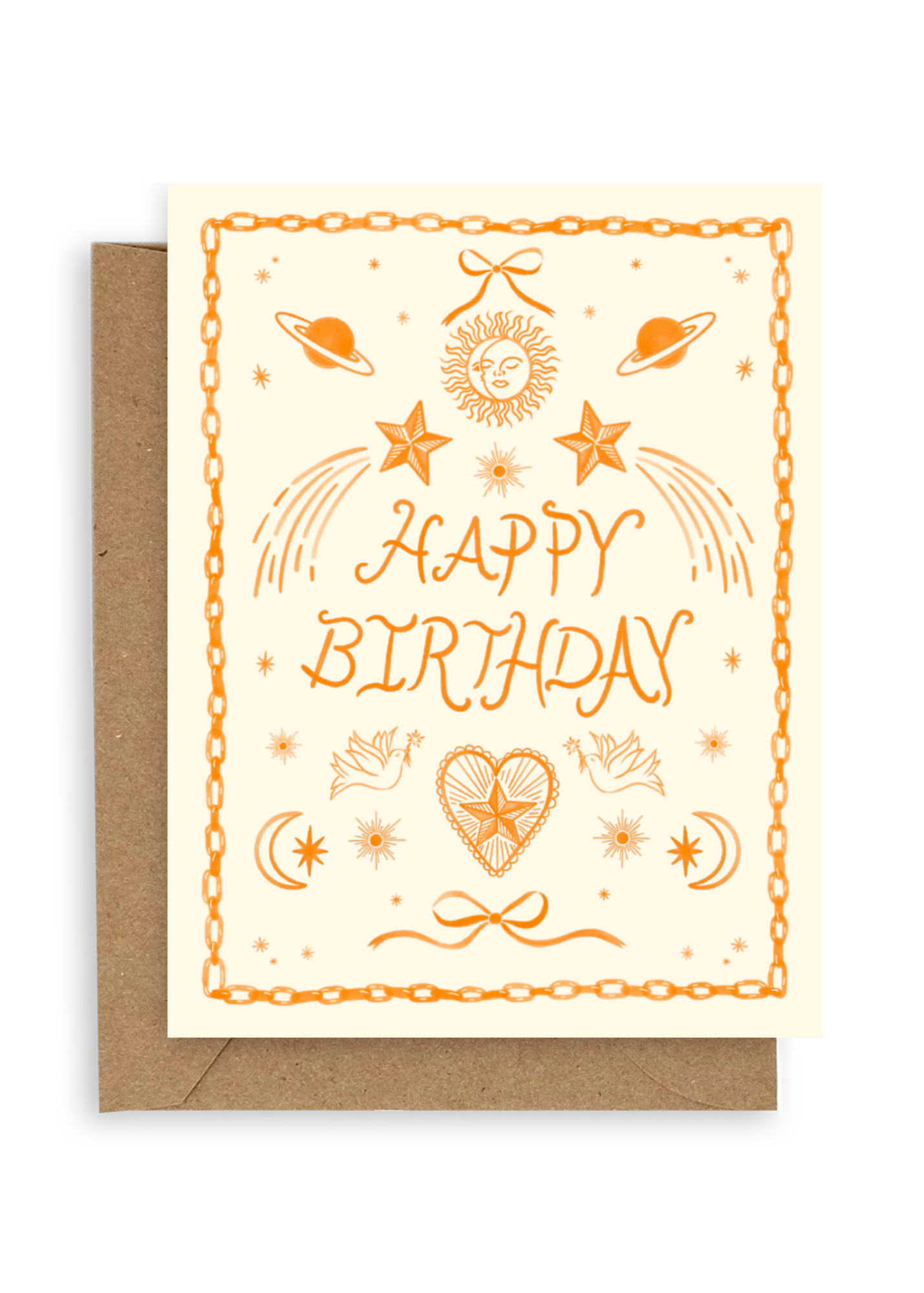 Apricot Icons Happy Birthday Card