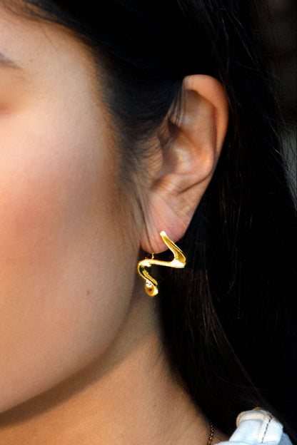 River Wild Hoops | 18K Gold Plated