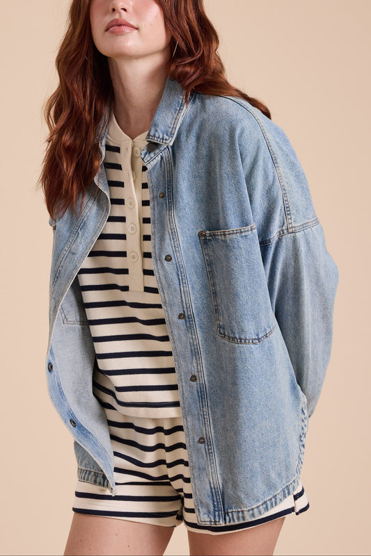 Rosewood Oversized Shacket | Light Denim