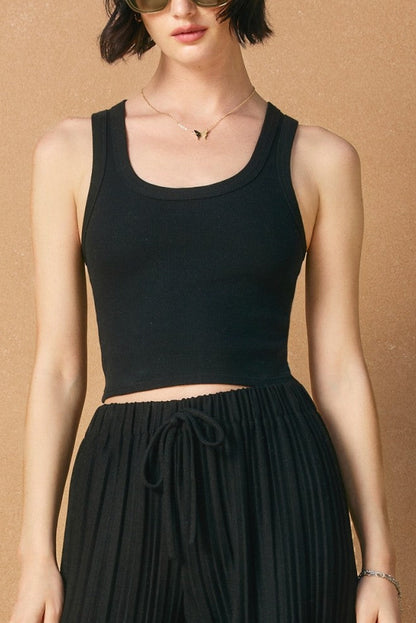 Scoop Neck Baby Tank | Black
