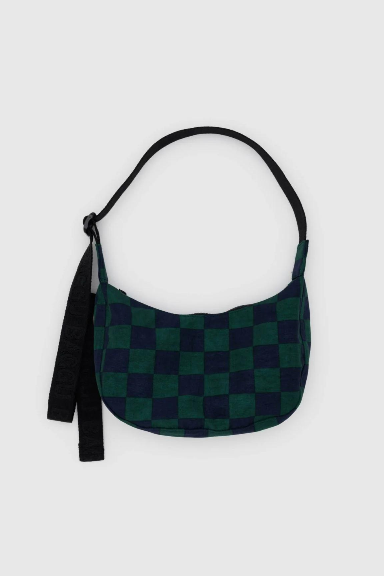 Small Crescent Bag | Navy Green Check