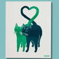Love Cats Risograph Print