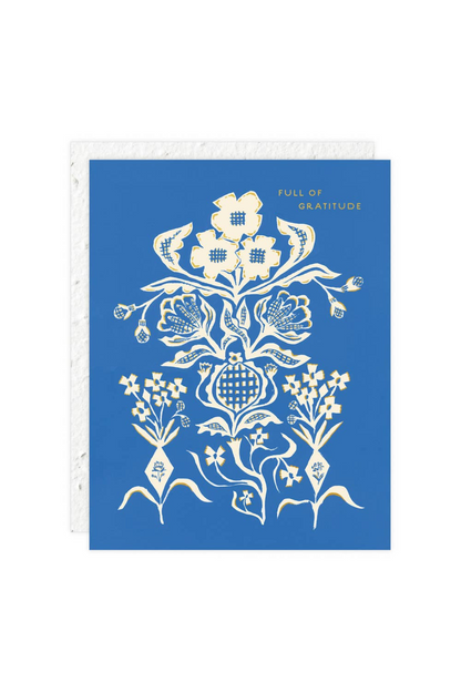 Blue Flower Bouquet Card