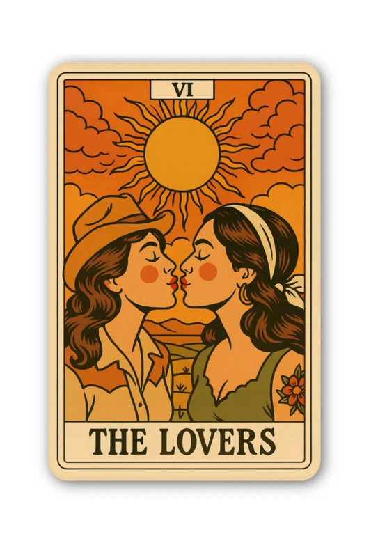 The Lovers Tarot Sticker | Western Romance