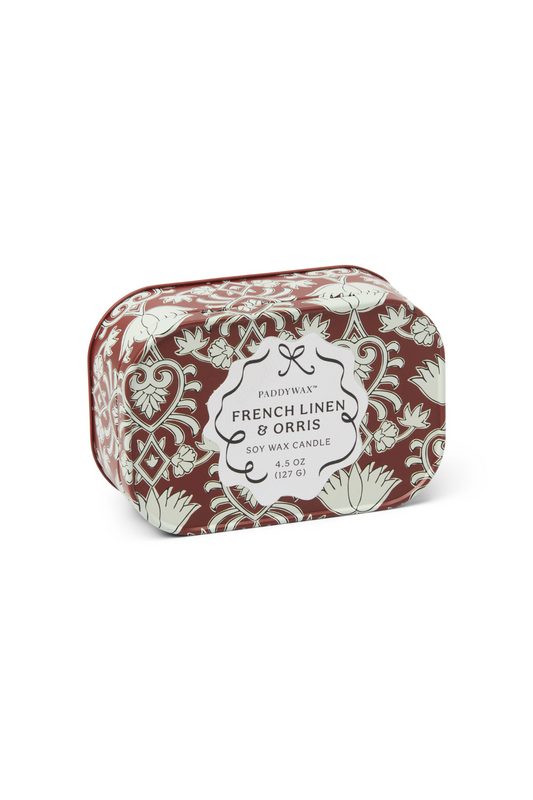 Cherie Tin Candle | French Linen & Orris