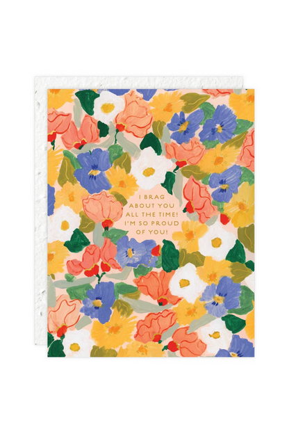 Flower Power Congratulations Card