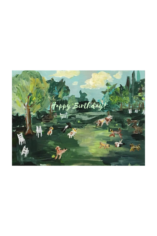 Dog Park Greeting Card