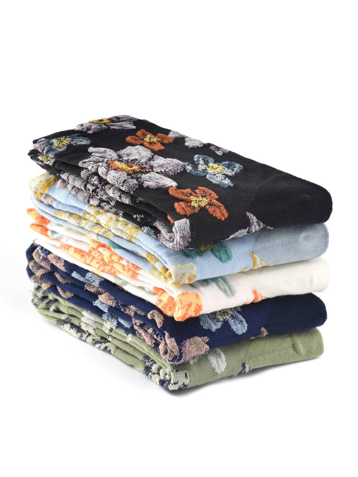 Bold Glitter Blooms Crew Socks | Green