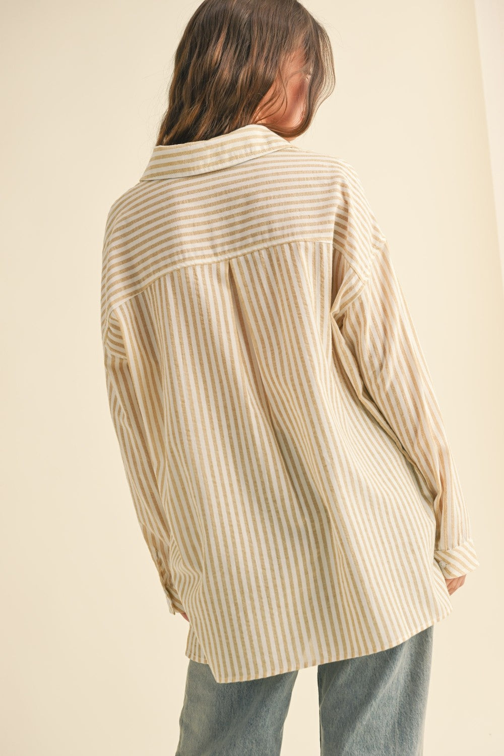 Mixed Up Button Up Shirt | Mustard