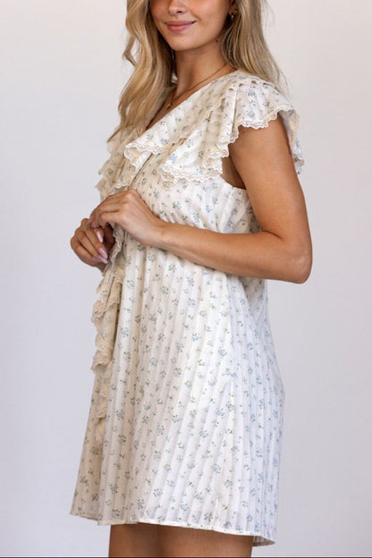 Ever After Mini Dress | Blue Floral