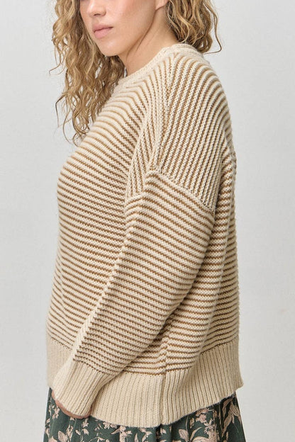 Roll Neck Stripe Sweater | Extended
