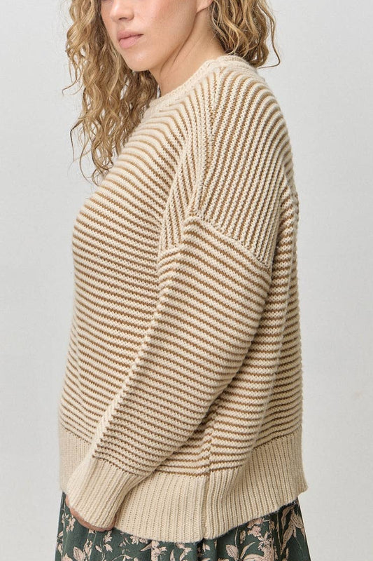 Roll Neck Stripe Sweater | Extended