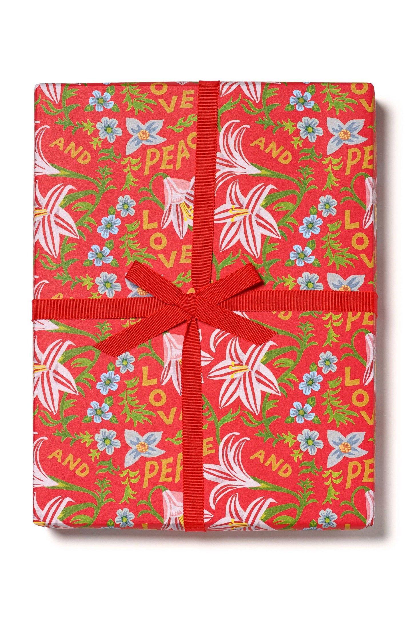 Peace and Love Amaryllis Wrapping Paper