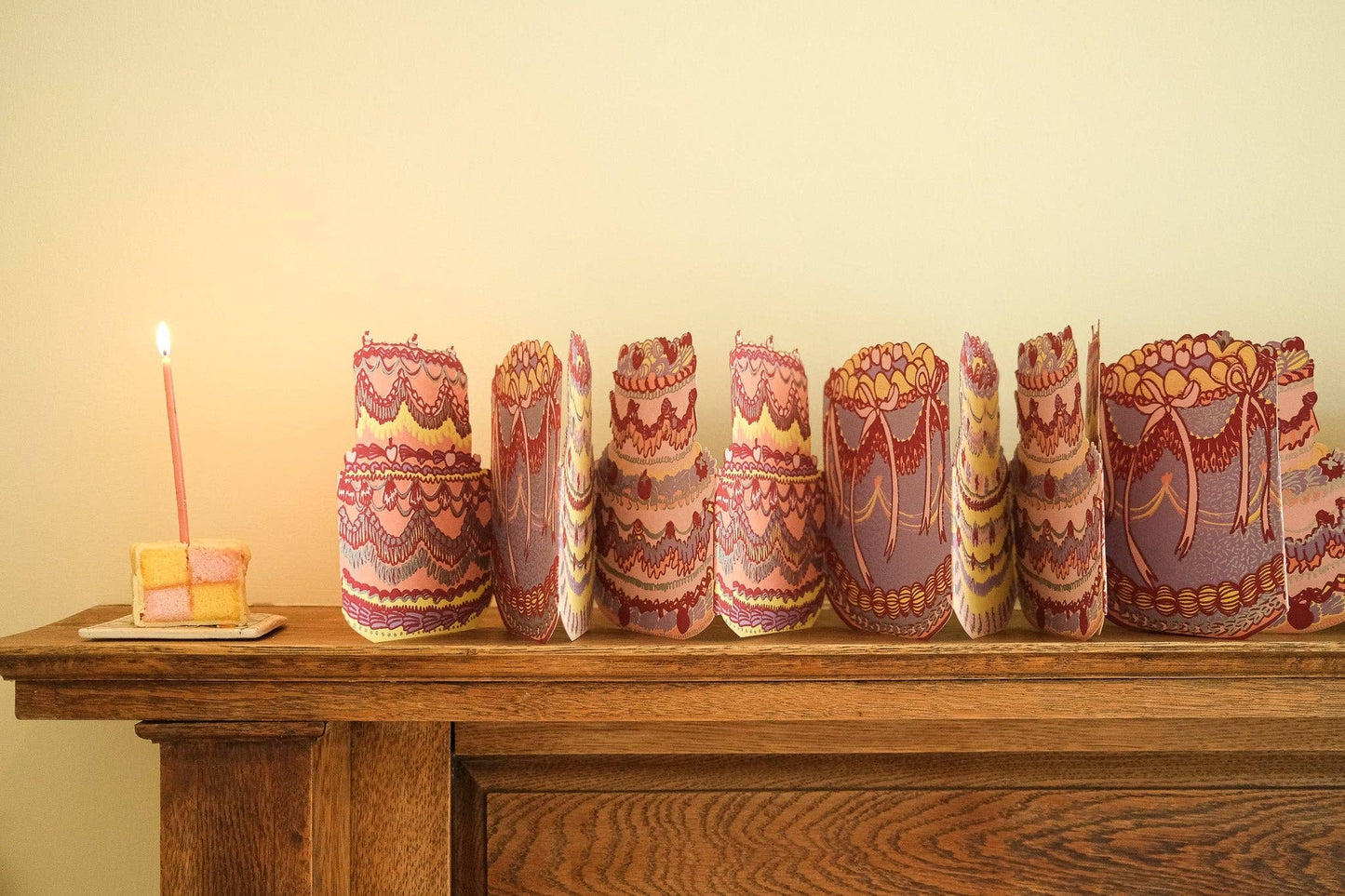 Birthday Cake Concertina Garland