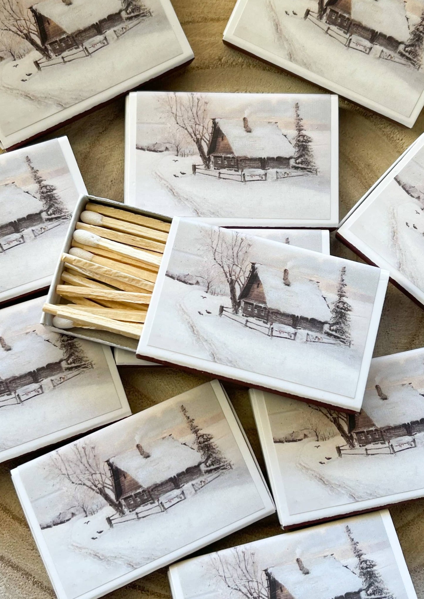 Winter Cabin Match Set