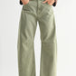 High Rise Barrel Leg Denim | Vintage Olive