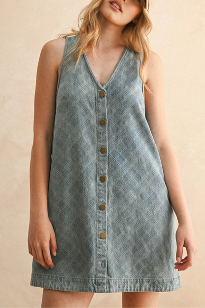 Jacquard Denim Mini Dress