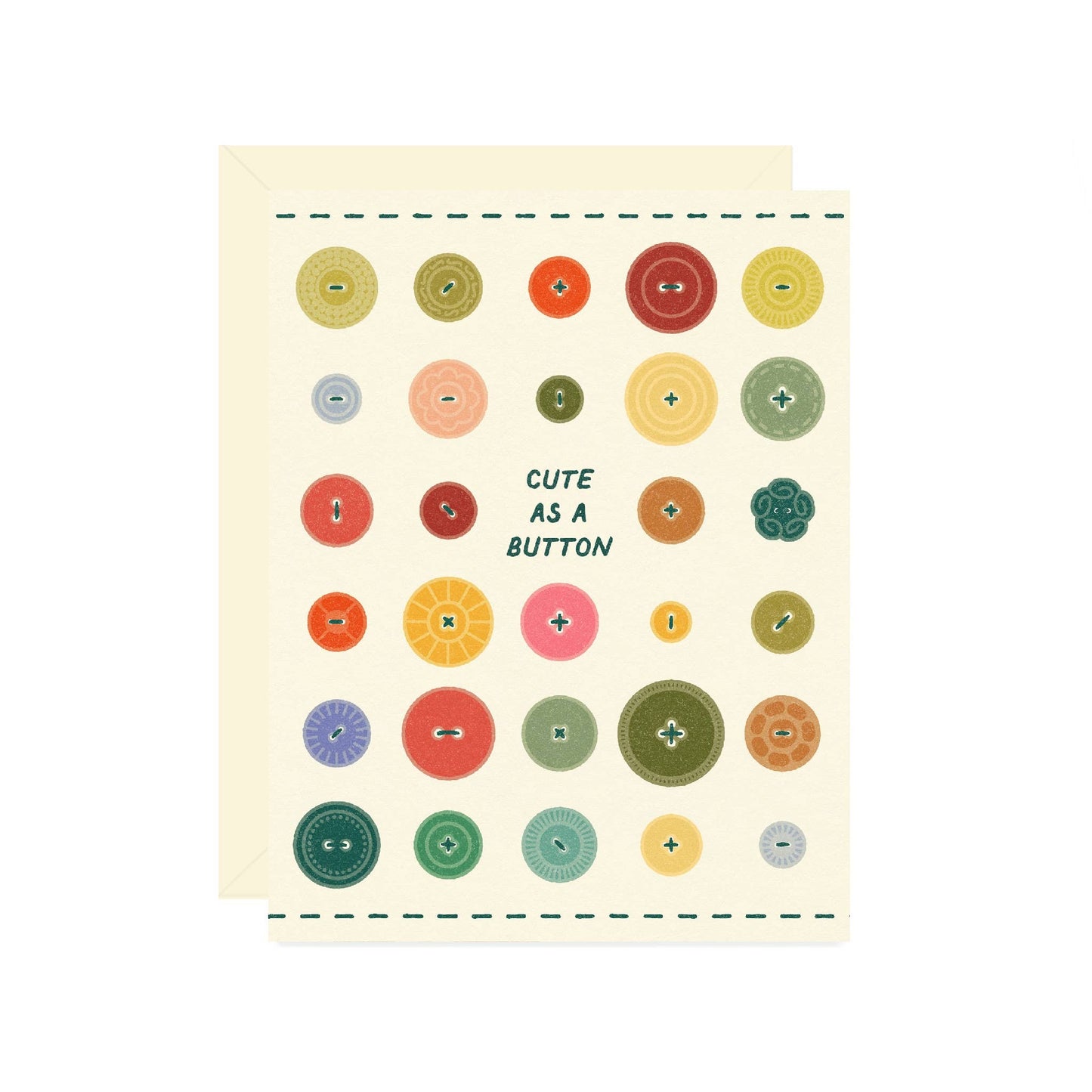 Cute as a Button Baby Card