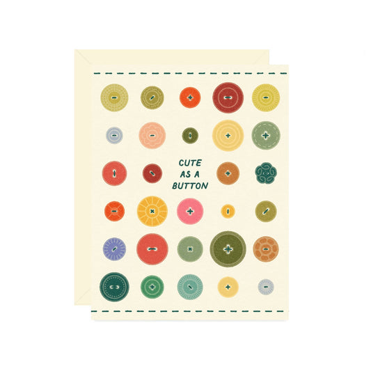 Cute as a Button Baby Card