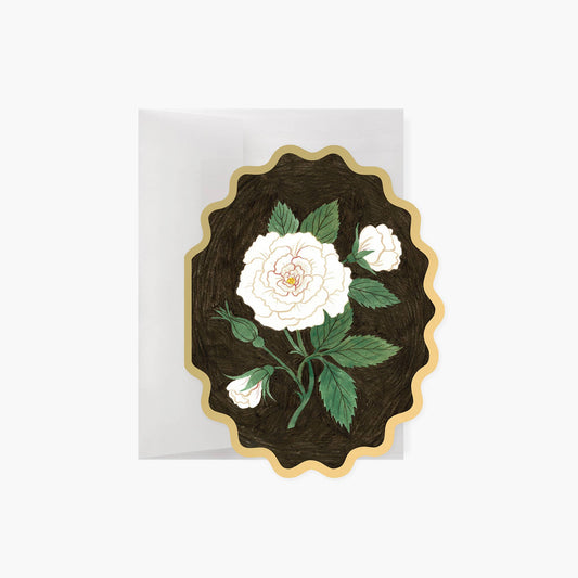 Damask Rose Blank Card