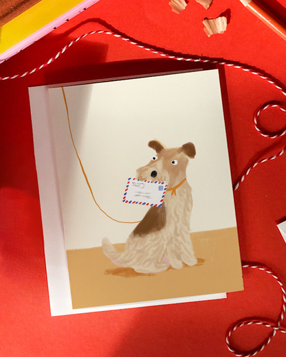 Mail Dog Greeting Card