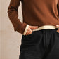 Faux Layers Sweater | Brown