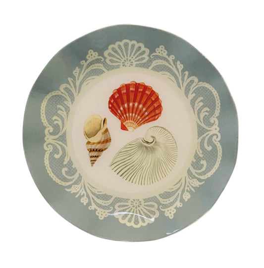 Enamel Wavy Trinket Dish | Sea Shells