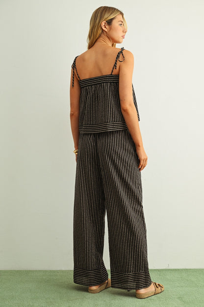 Boardwalk Stripe Pants | Black