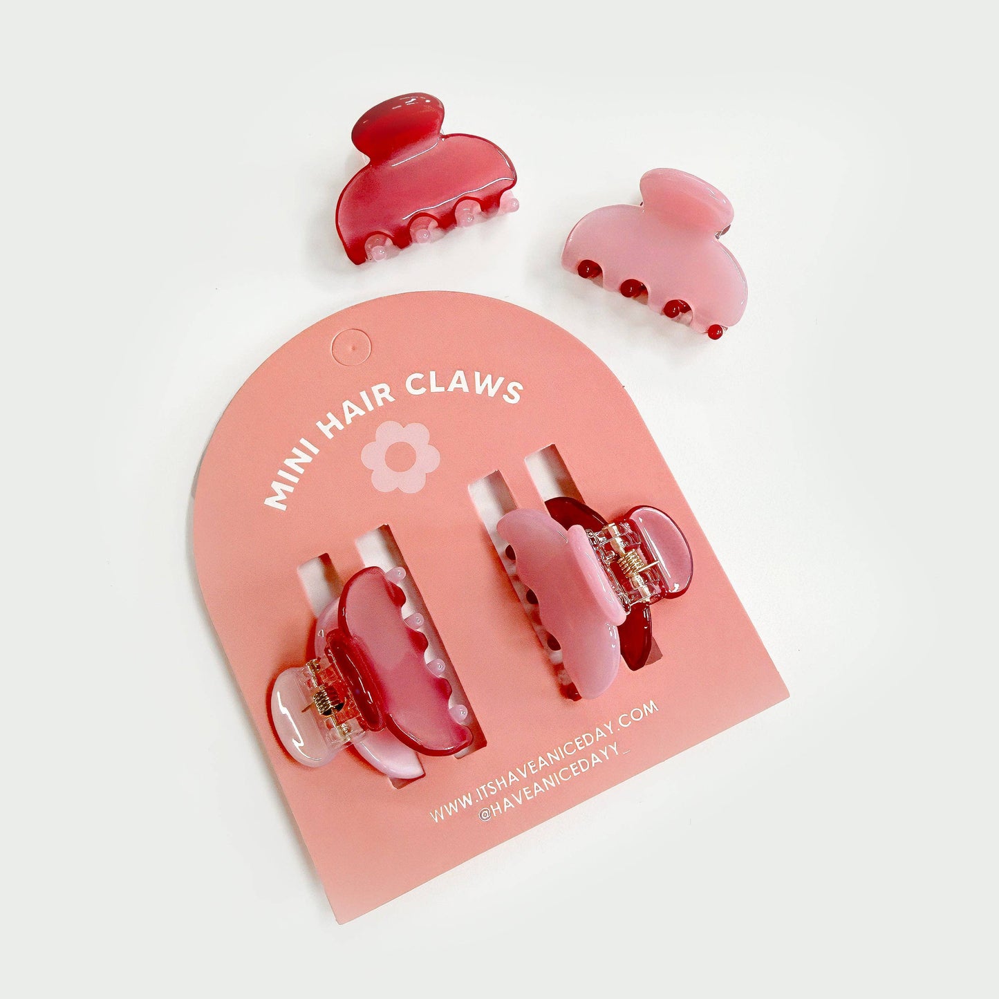 Mini Wine + Rose Hair Claws