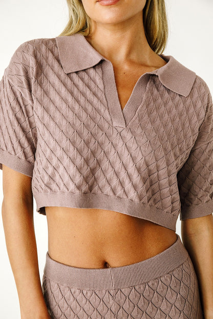 Match Point Crop Knit Top