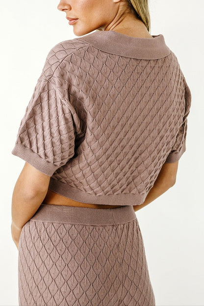 Match Point Crop Knit Top