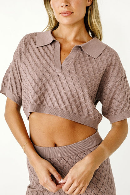 Match Point Crop Knit Top