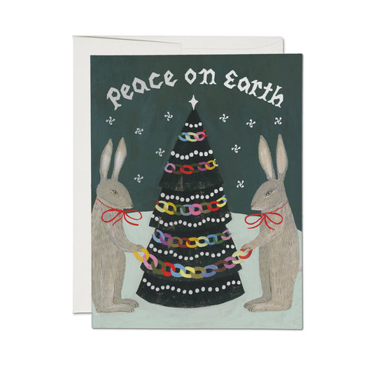 Peace Rabbits Holiday Card