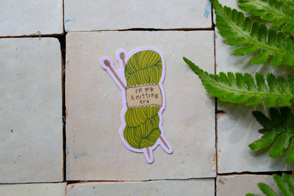 In My Knitting Era Sticker