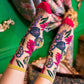 Festive Floral Sheer Socks