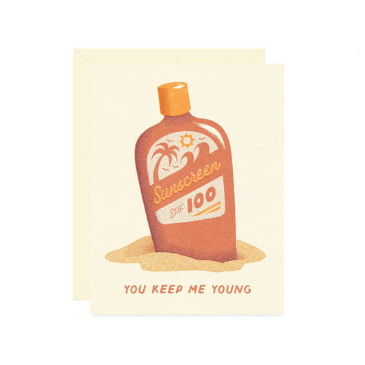 You Keep Me Young Sunscreen Card