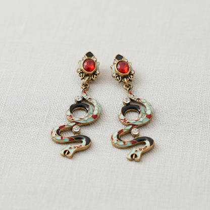 Colorful Twisted Snake Earrings
